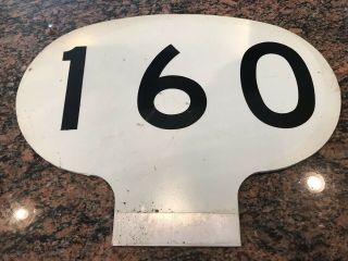 Vintage Southern Railway Railroad Railway Mile Marker Sign Double Sided Mile 160