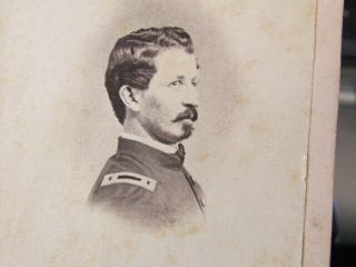 1st Michigan Infantry Captain James H.  Wheaton Signed Cdv Photo Killed In Va.