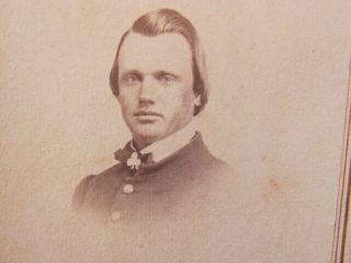 1st Minnesota Infantry Samuel Lilly Cdv Photo Wounded At Battle Of Gettysburg