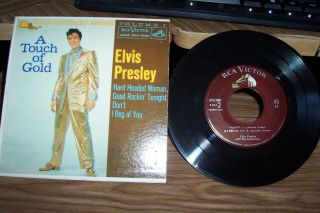 Elvis Presley Rare Record A Touch Of Gold Maroon Label 1s Matrix Epa 5088