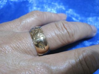 Size 8 Brass Ring 1978 Lp Guay Thai Sacred Talisman Charm Amulet H131 - 8