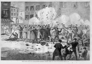 Civil War First Blood Sixth Massachusetts Regiment Fighting Through Baltimore