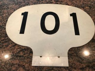 Vintage Southern Railway Railroad Railway Mile Marker Sign Double Sided Mile 101