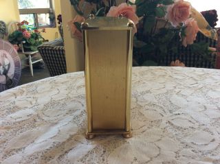 Vtg.  BUCHERER IMHOF Brass Desk Table Quartz Clock Swiss Made. 2