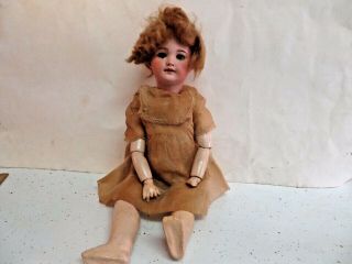Antique 16 " French Sfbj Bisque Socket Head Doll On Jointed Compo.  Body