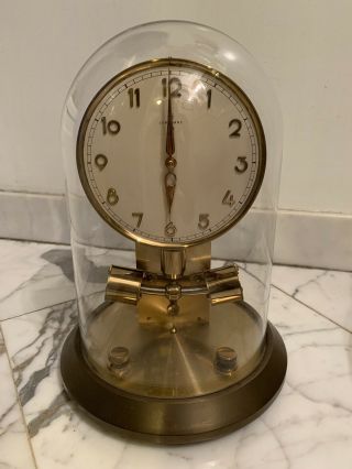Rare Junghans Ato 1000 Day Brass Clock With Instructions And Dome.