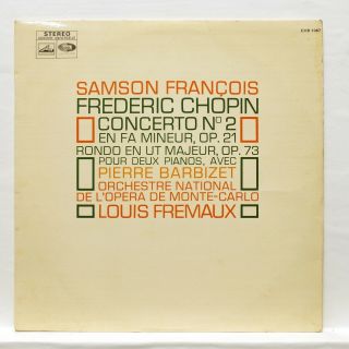 Samson Francois - Chopin Piano Concerto No.  2,  Rondo Emi Cvb1067 Stereo Lp