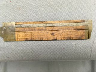Vintage Stanley No.  36 1/2 Folding Wood & Brass Ruler Measure Carpenter Boxwood
