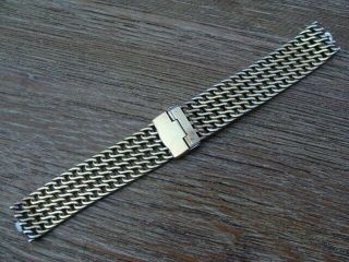 Kreisler Vintage Gold Tone S Mesh Adjustable Bracelet Watch Band 11/16 "
