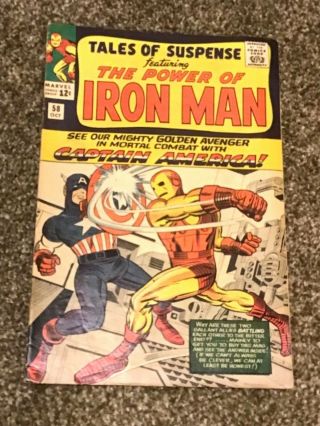 Tales Of Suspense 58 Marvel 1964 First Iron Man & Captain America Battle