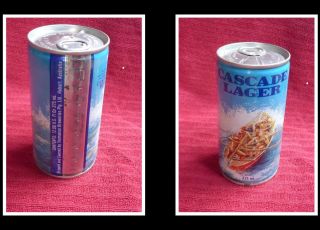 Collectable Australian Steel Beer Can,  Cascade Lager Clifton Beach Surf Boat 1