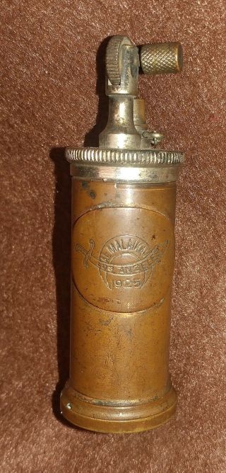 Rare 1925 Antique Table Lighter From Al Malaikah Shriners Los Angeles Ca.