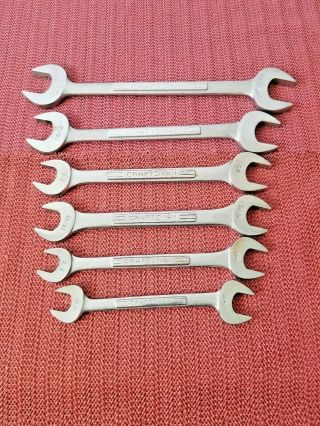 Craftsman Vintage " =v= " Series Set Of 6 Open End Sae Wrenches 1 1/8 " To 19/32 "
