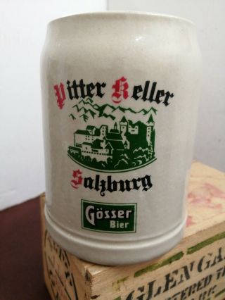 German Pottery Gosser Bier Tankard,  /man Cave