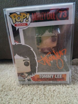 Autographed Funko Pop Motley Crue Tommy Lee Signed Bas Beckett
