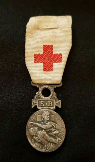 French Red Cross Medal 1864 - 1866 Wounded Napoleon Iii Empire