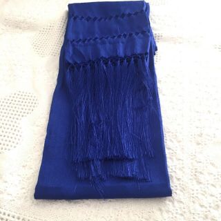 Mexican Shawl (rebozo) Royal Blue (Azul Rey),  Silk Texture,  Wrap,  Scarf,  Runner 3