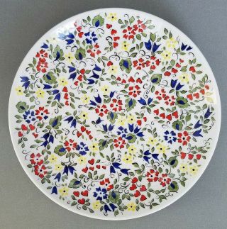Vintage 1972 Cepelia Opole Porcelain Floral 7 5/8 " Decorative Plate