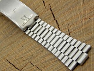 Pre - Owned Deployment Clasp Watch Band Vintage Stainless Steel Seiko Quartz