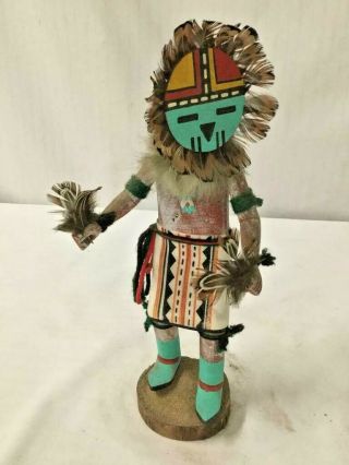 Vintage Native American Indian Hopi Kachina Doll Sun Face Signed By Artist