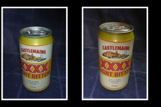 Collectable Old Australian Beer Can,  Castlemaine Xxxx Light Bitter,  White,  375ml