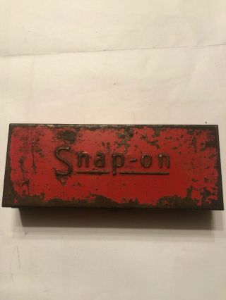 Vintage Snap On Tools Kra - 222b,  Small Metal Socket Tool Box
