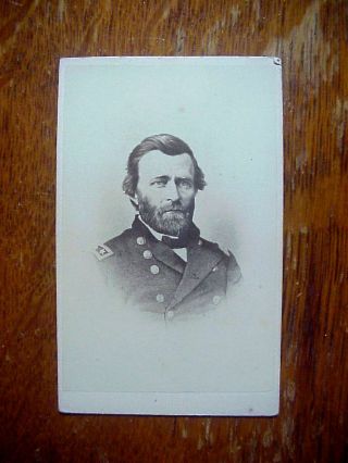 Ulysses S Grant Civil War Union Commanding General Antique Cdv Photo