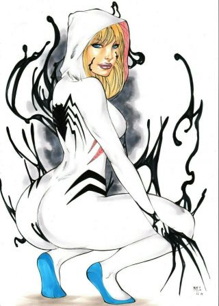 Spider Gwen (11 " X17 ") By Matheus - Drawing/ Art Spider - Man