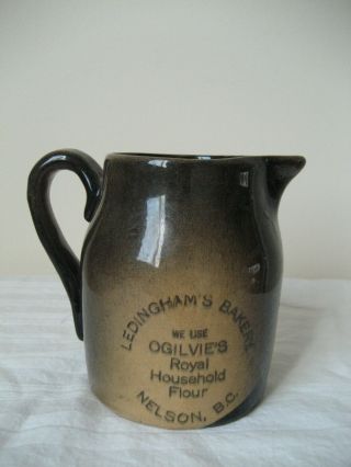 Vintage Ceramic Medalta Ogilvie Owl Jug Nelson B.  C.  Repair ?