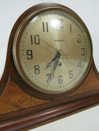 Vintage Hammond Electric Tambour Mantle Clock 1930 