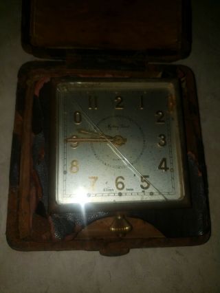 Christmas 1947 Mathey Tissot Swiss 8 Day Clock Mid - Century W/ Alarm - Vintage