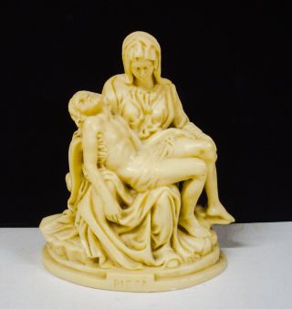 Pieta By Sculptor A.  Santini Classic Figure Made In Italy Figurine Resin