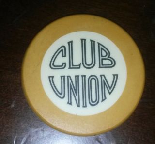 Old Vintage Club Union Costa Rica Crest & Seal Poker Chip