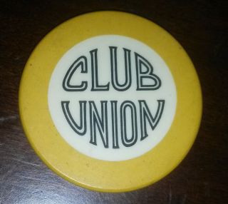 Old Vintage Club Union Costa Rica Crest & Seal Poker Chip (1 Colon)