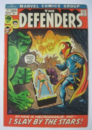 The Defenders 1 Marvel Comics 1972 Incredible Hulk Sub - Mariner Doctor Strange