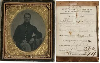 1/6 Sixth Plate Civil War Union Infantry Soldier