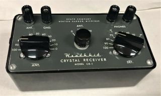 Heathkit Model Cr - 1 Crystal Radio Receiver Heath Company Vintage