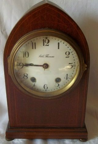 Vintage Seth Thomas Wind Up Mantle Clock W/ Key Pendulum