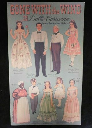 Gone With The Wind 1990 Paper Doll Book (18 Dolls & Costumes From The Movie)
