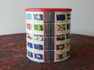 Vintage Hills Bros.  Flags of Fifty States Coffee Can. 2