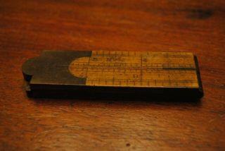 Vintage Stanley No.  32 1/2 " Boxwood Folding Rule With Caliper