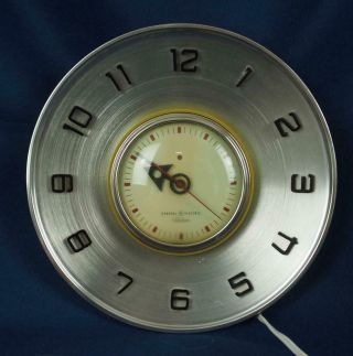 Vintage Mod Mcm Telechron General Electric Wall Clock