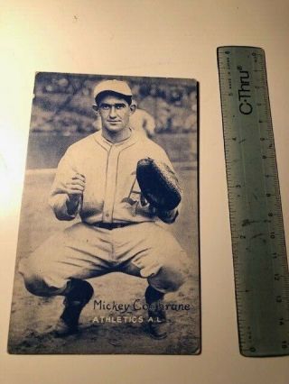 Vintage Baseball Postcard Mickey Cochrane B/w Postcard 3.  25 X 5.  5