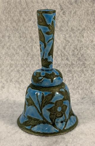 Antique Chinese Export Enamel On Silver Bell
