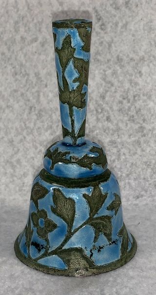 Antique Chinese Export Enamel on Silver Bell 3