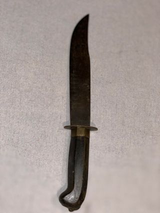 CIVIL WAR ERA 19th Century Bison Grip BOWIE KNIFE W/Sheath Extremely Rare 3
