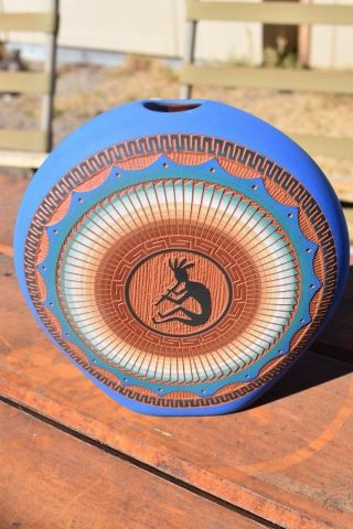 Navajo Native American Indian Art Pottery Bowl Dine 2000
