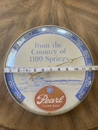 Vintage Pearl Lager Glass Thermometer 2