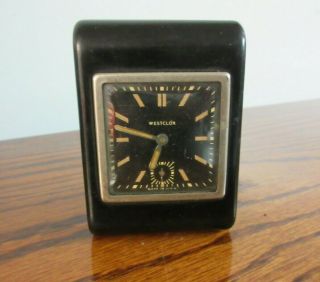 Vintage Westclox " Pickwick " Travel Clock,  No Alarm,  Circa 1930 