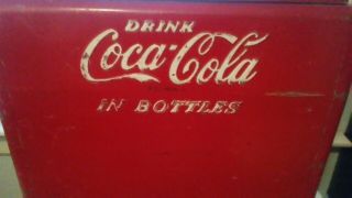 Vintage Coke Cooler In Great Shape With Tray Very 1950s